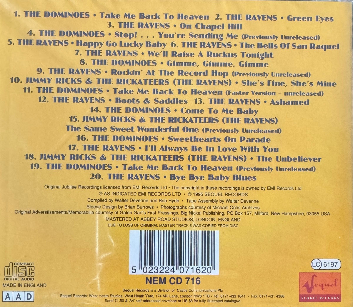 CD - Dominoes - Meet The Ravens