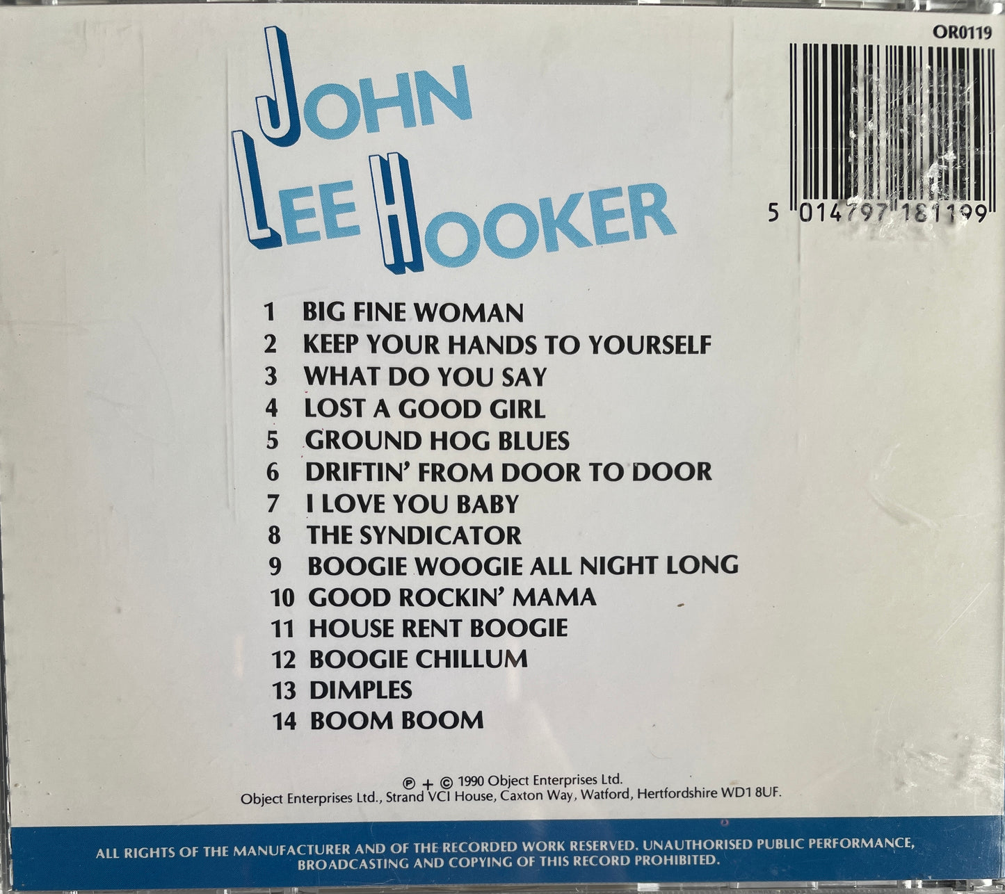 CD - John Lee Hooker - Digitally Remastered