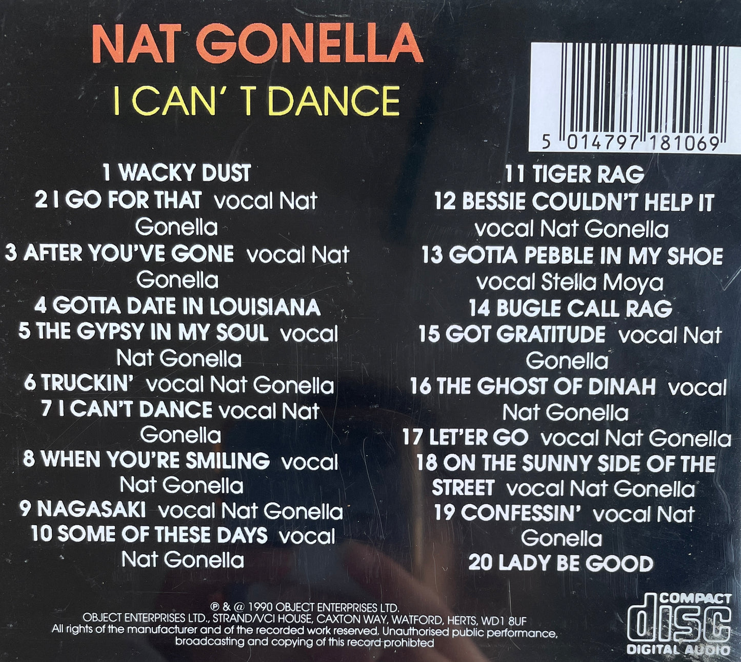 CD - Nat Gonella - I Can't Dance