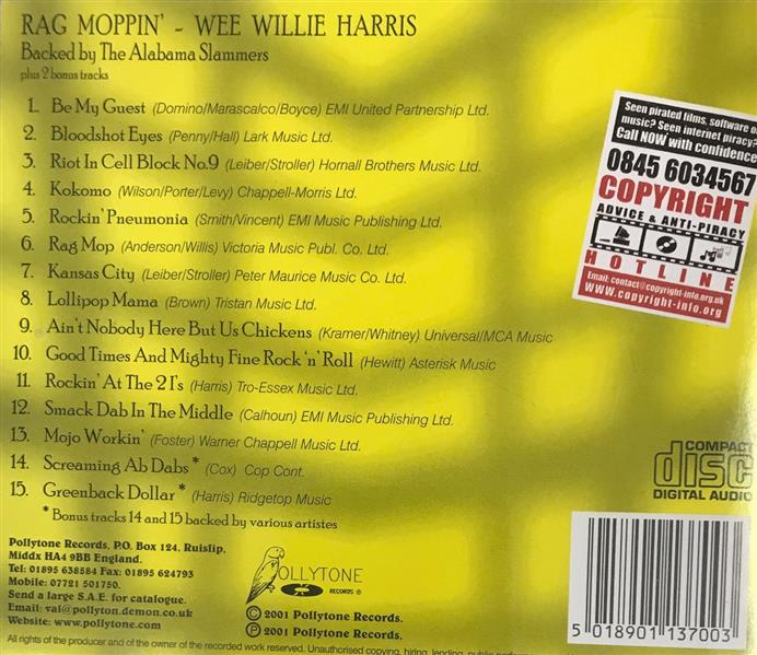 CD - Wee Willis Harris - Rag Moppin'