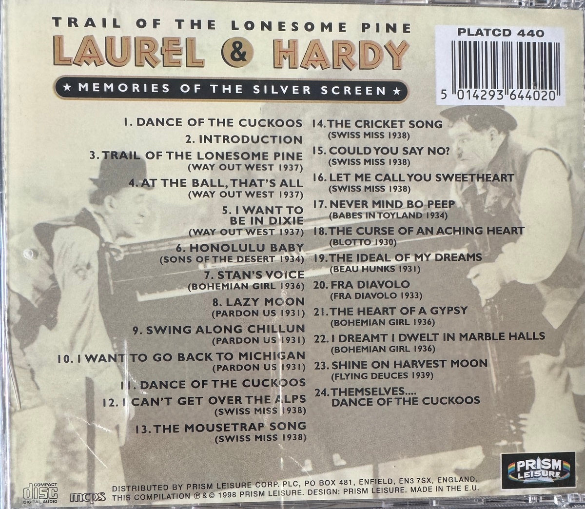 CD - Laurel & Hardy - Trail Of The Lonesome Pine