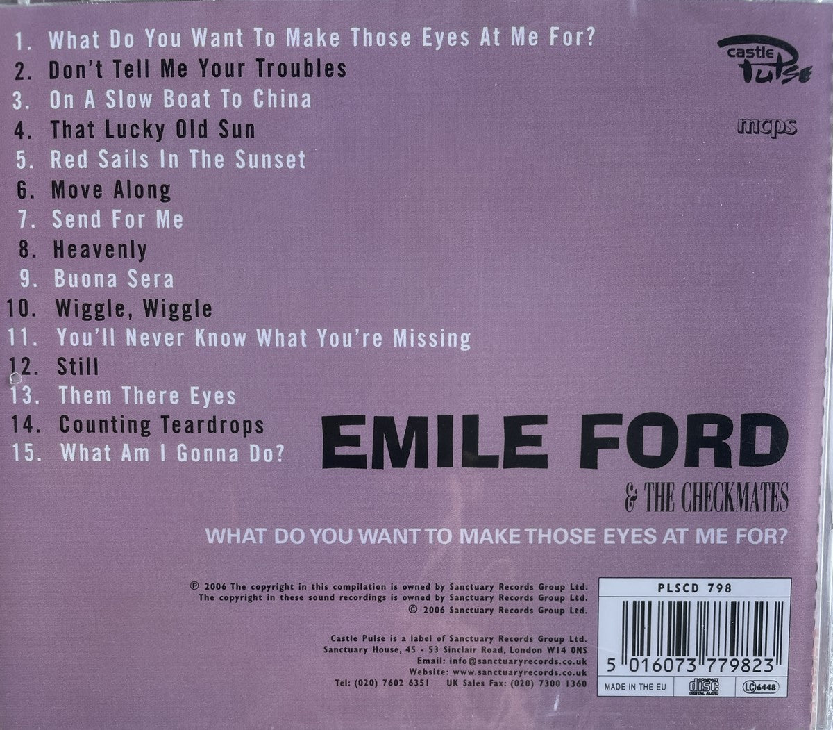 CD - Emile Ford & The Checkmates - What Do You Want To Make Those Eyes At Me For?