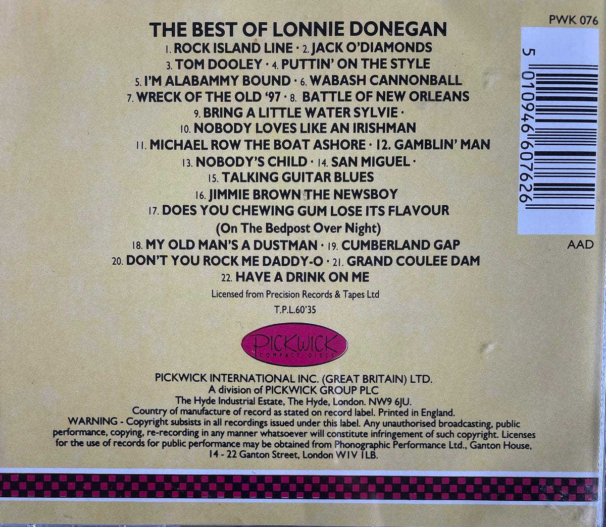 CD - Lonnie Donegan - The Best Of