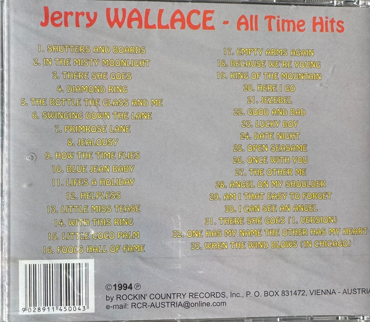 CD - Jerry Wallace - All Time Hits