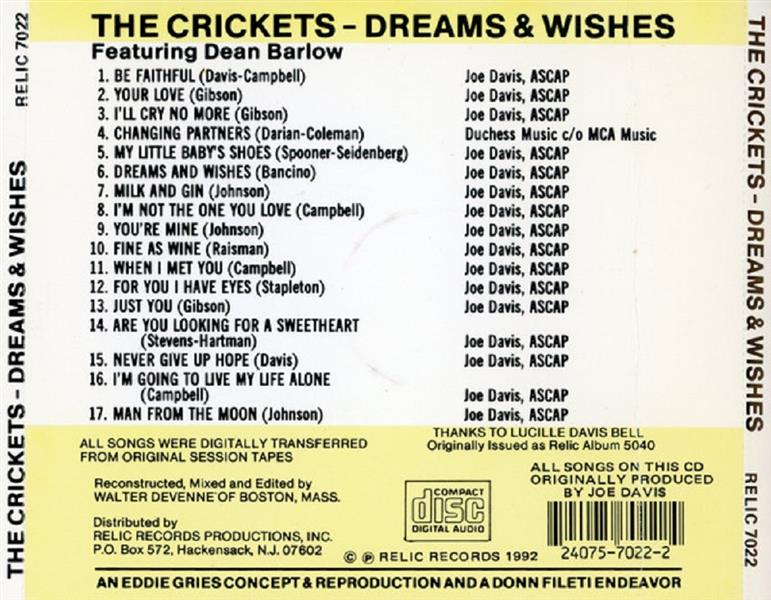 CD - Crickets - Dreams And Wishes