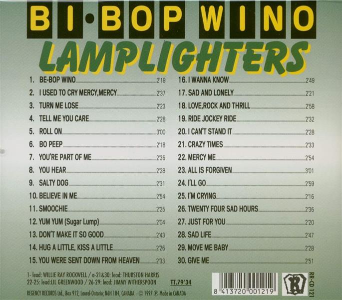 CD - Lamplighters - Be- Bop Wino