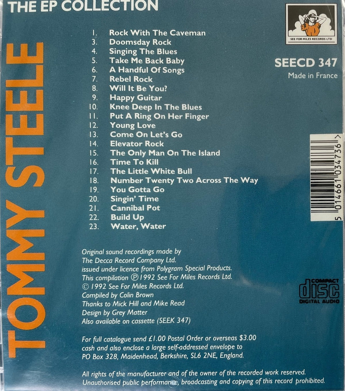CD - Tommy Steele - The EP Collection