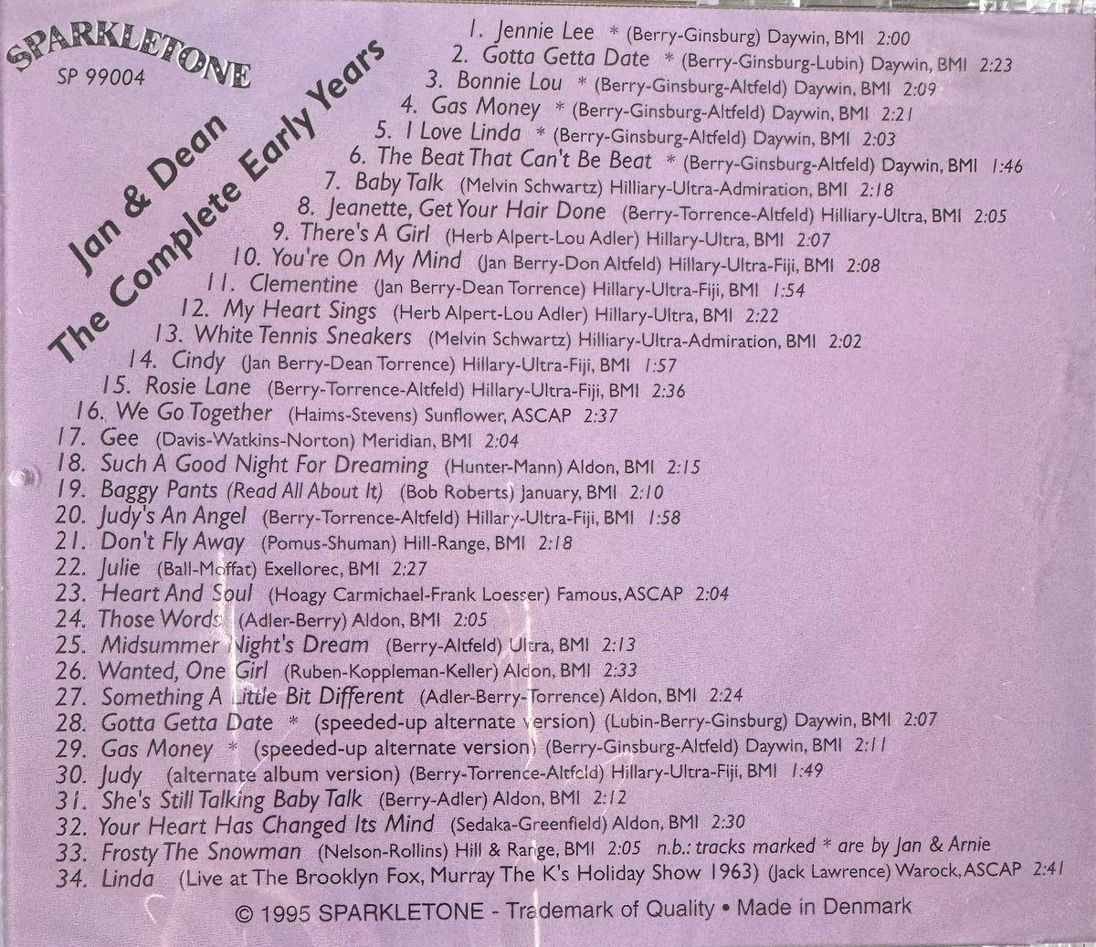 CD - Jan & Dean -The Complete Early Years