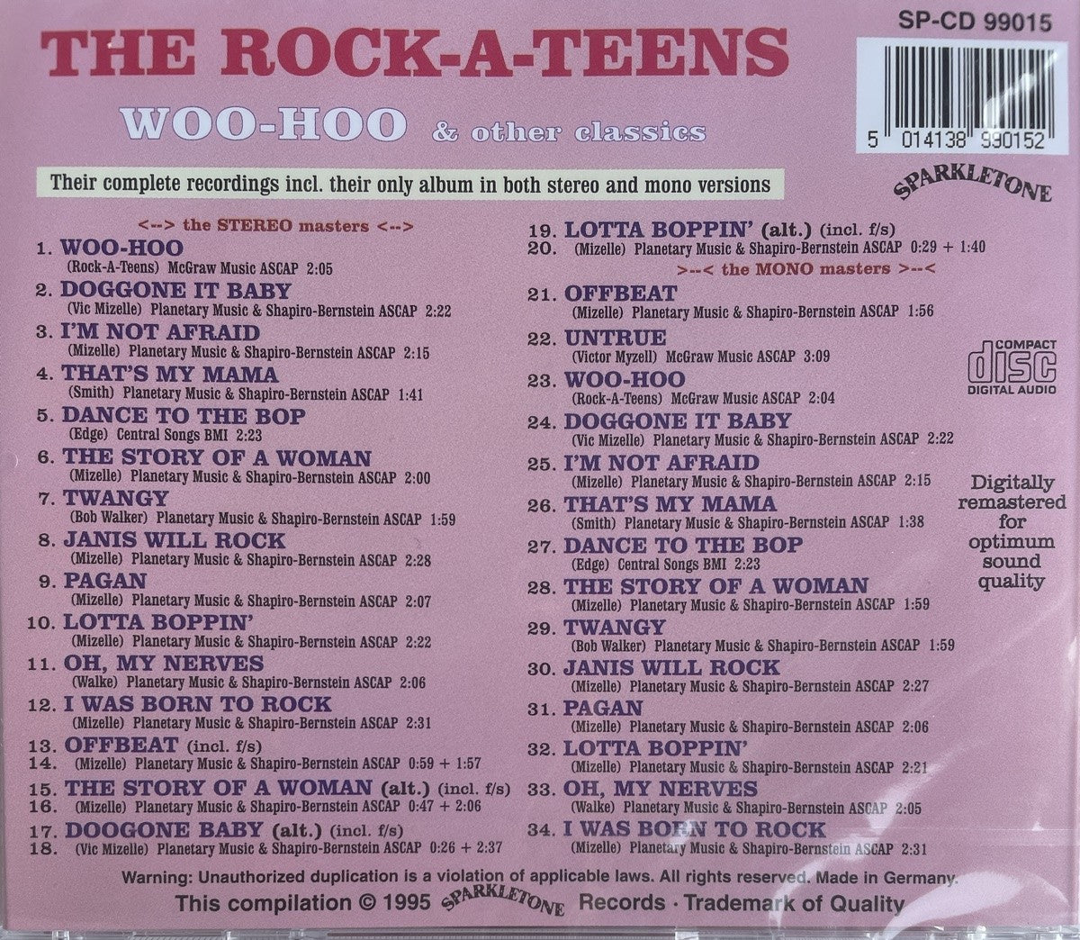CD - Rock A Teens - Woo-Hoo