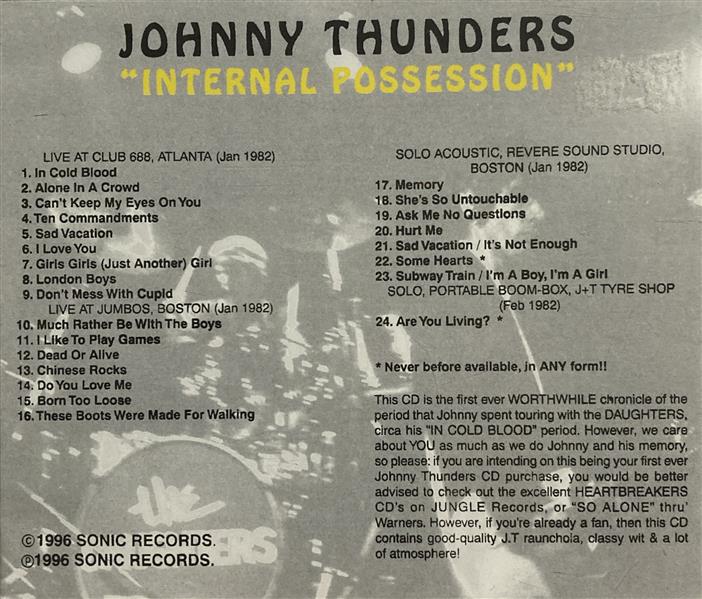 CD - Johnny Thunder - "Internal Possession"
