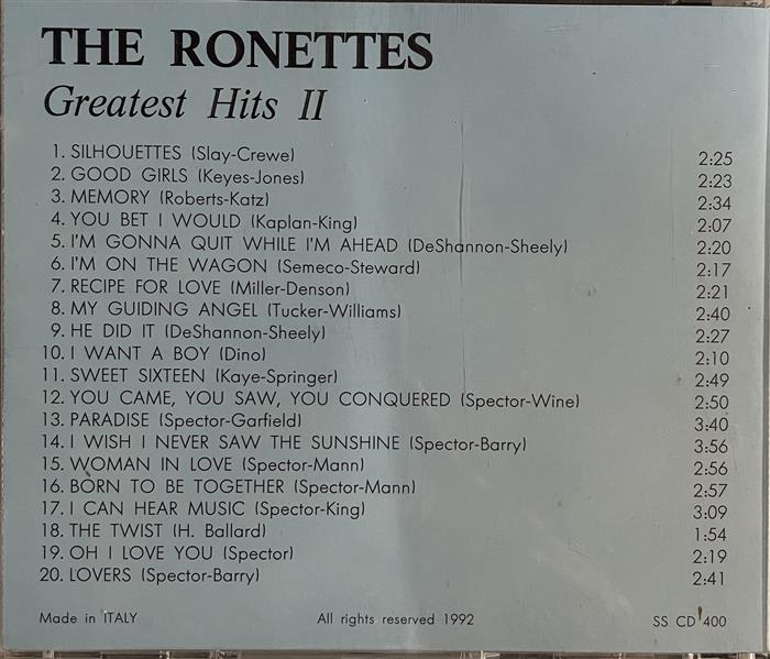 CD - Ronettes - Greatest Hits Vol. 2