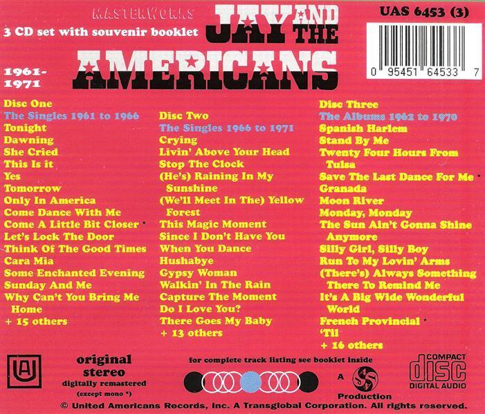 CD-3 - Jay And The Americans - Masterworks