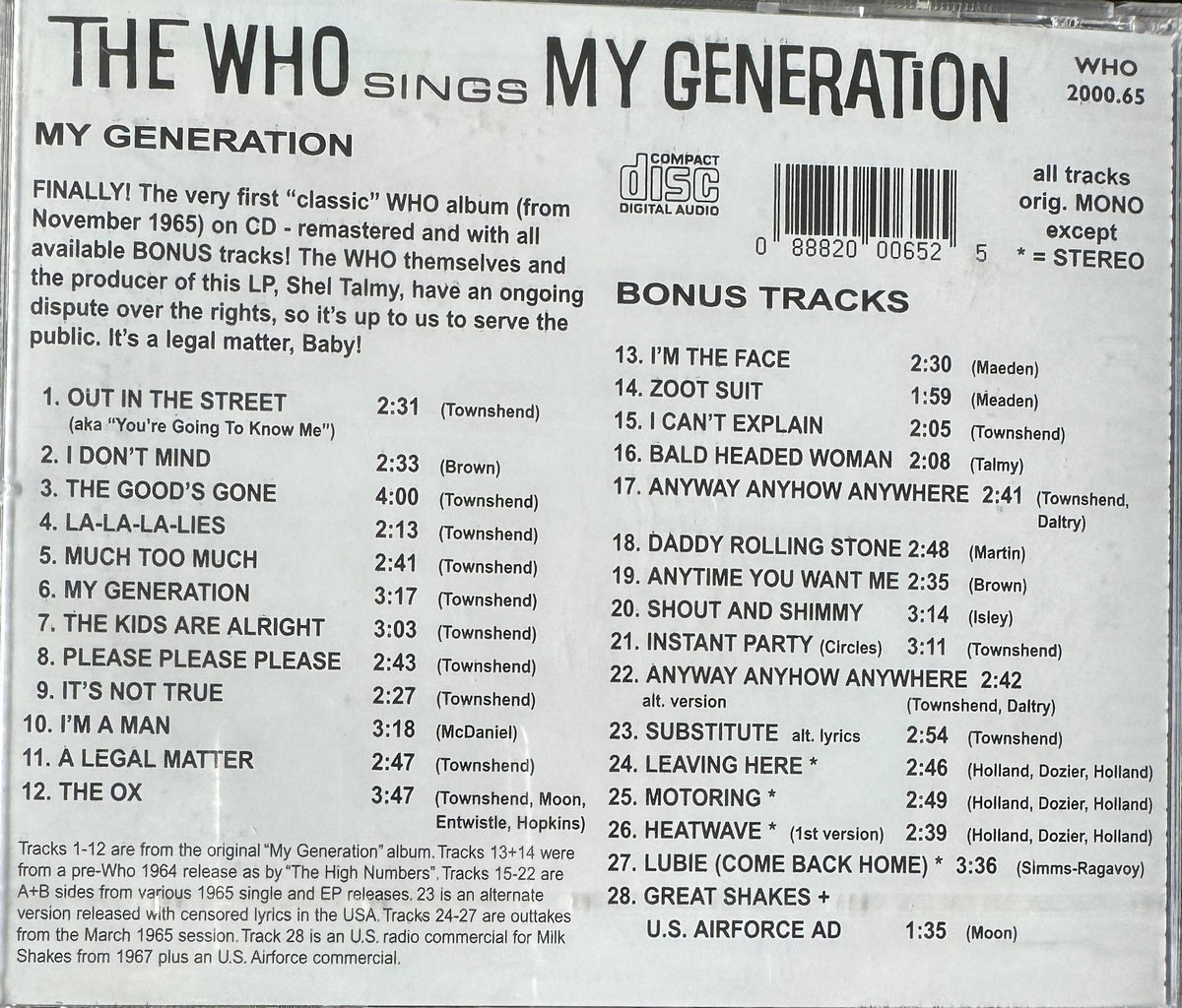 CD - Who - My Generation