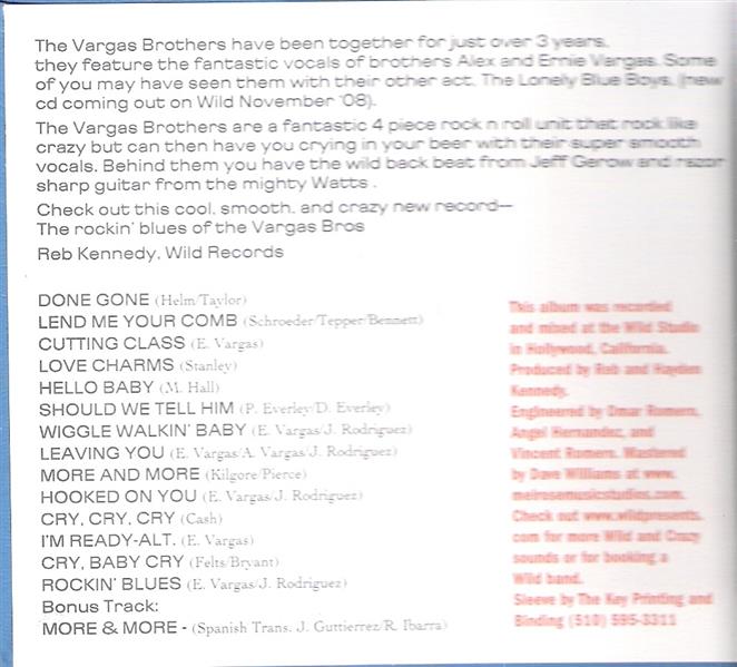 CD - Vargas Bros. - Rockin' Blues