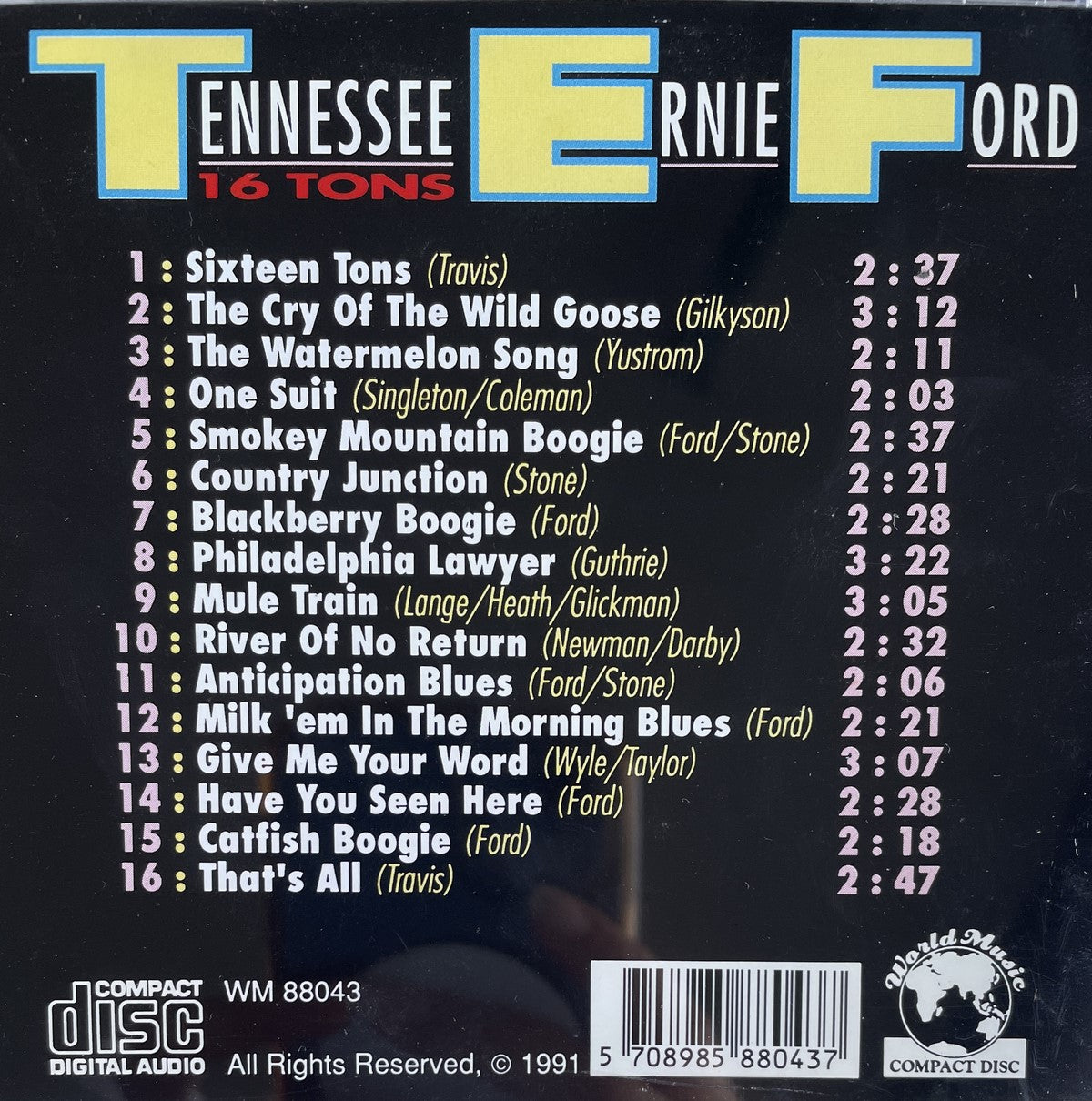 CD - Tennessee Ernie Ford - 16 Tons