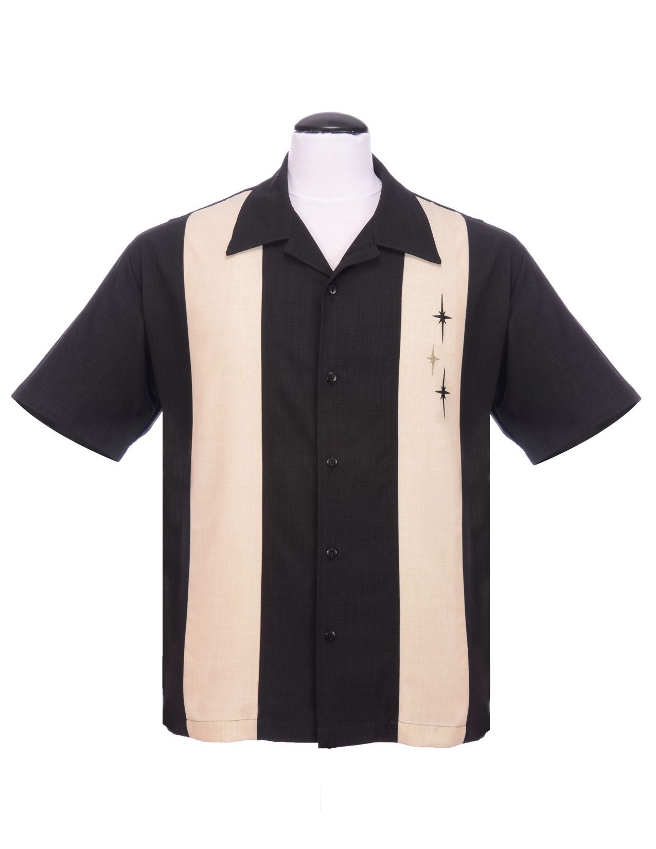 Steady-Shirt - 3 Star Panel Black