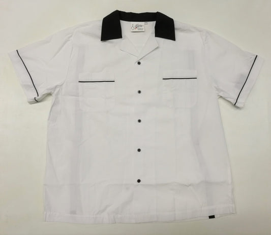 Legend Bowlingshirt - Weiß mit schwarz