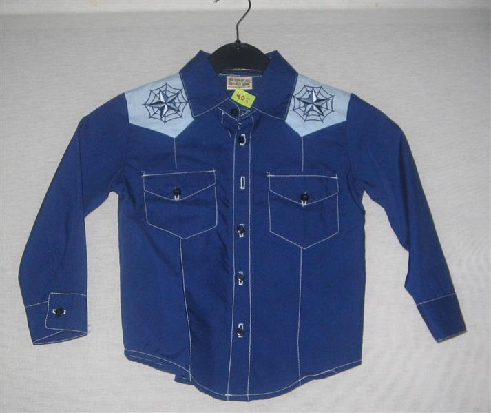 Steady Kinder-Hemd blau, langarm