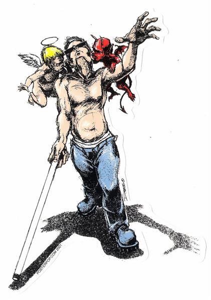 Derek Hess Aufkleber - Guided Blind