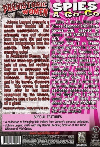 DVD - Johnny Legend's Deadly Doubles Vol. 3: Prehistoric Women / Spies-A-Go-Go