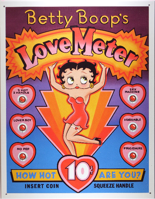 Betty Boop Schild - Love Meter