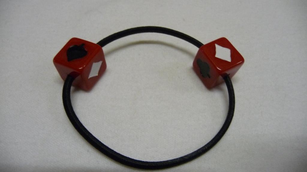 Haarband Poker - rot