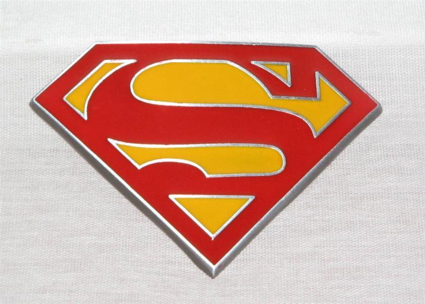 Gürtelschnalle - Supermann gelb-rot