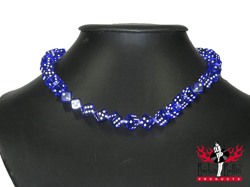 Halskette - blau-transparent