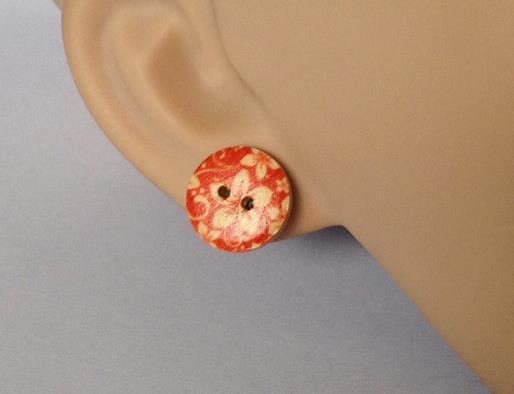 Ohrstecker - Hibiskus Knöpfe, 2er Set