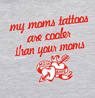 Kids-Shirt - Flaming Star - My Moms Tattoos Are Cooler Than Your Moms