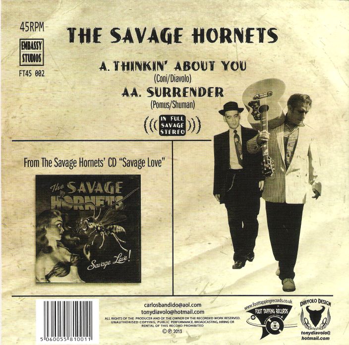 Single - Savage Hornets - Thinkin' About You, Surrender