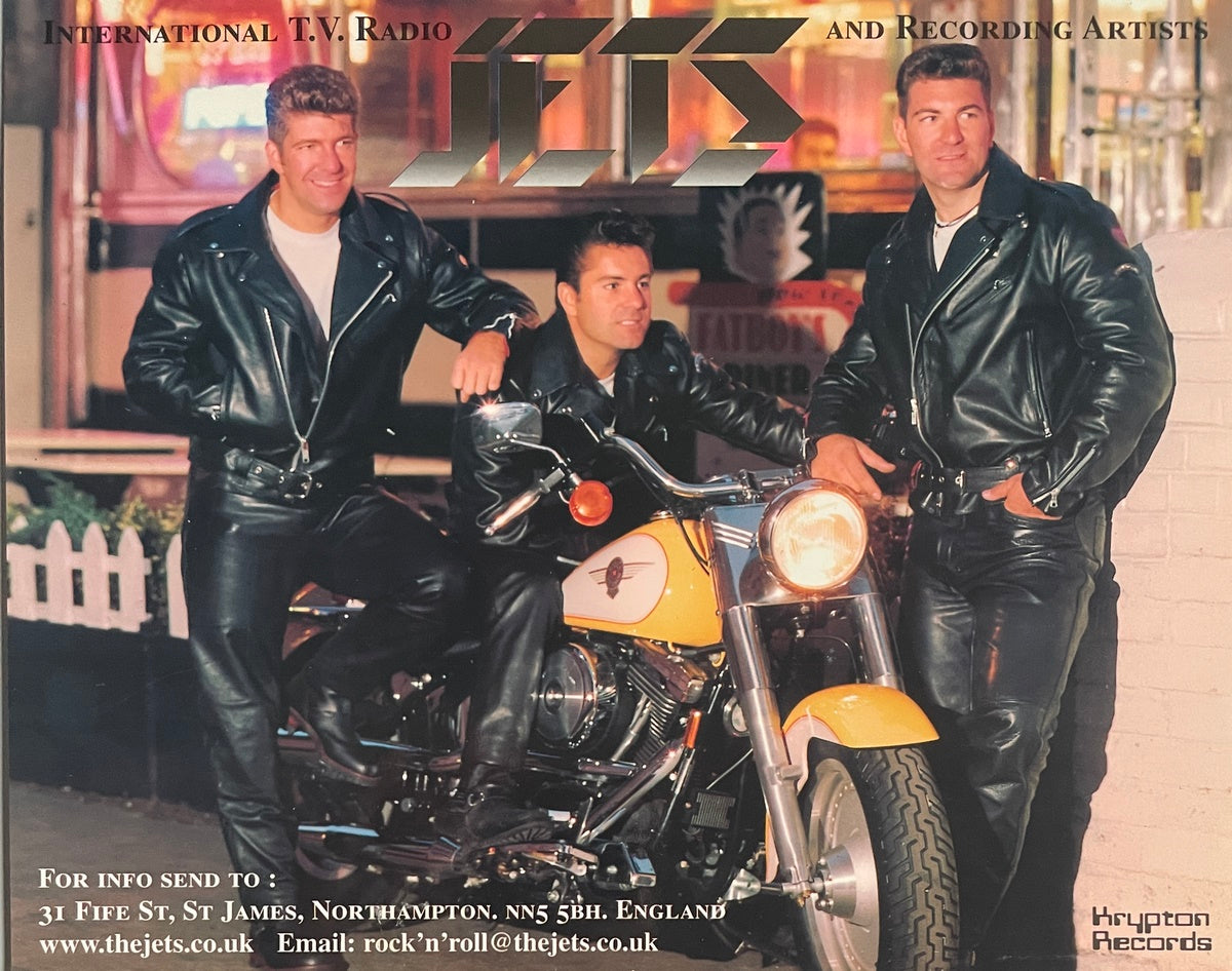 Autogramm-Foto - Jets - Lederjacken / Motorrad