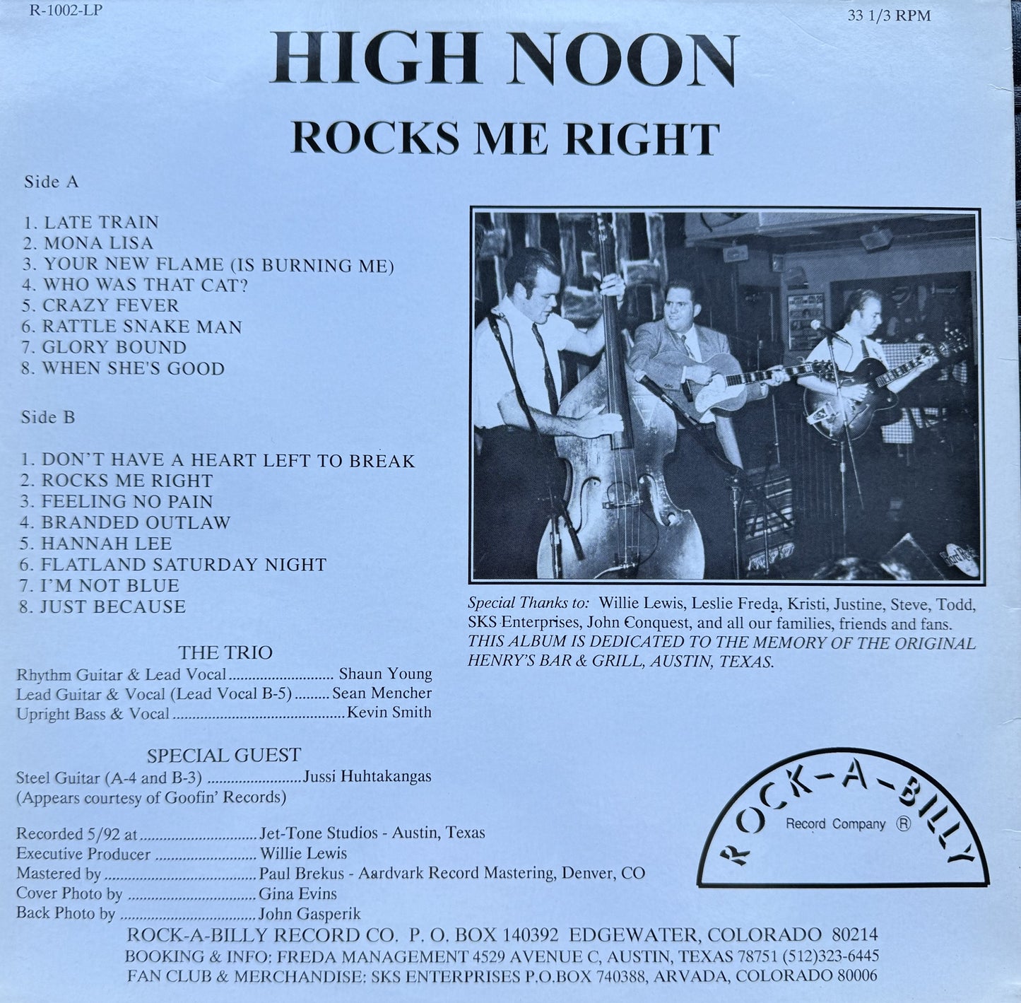 LP - High Noon - Rocks Me Right