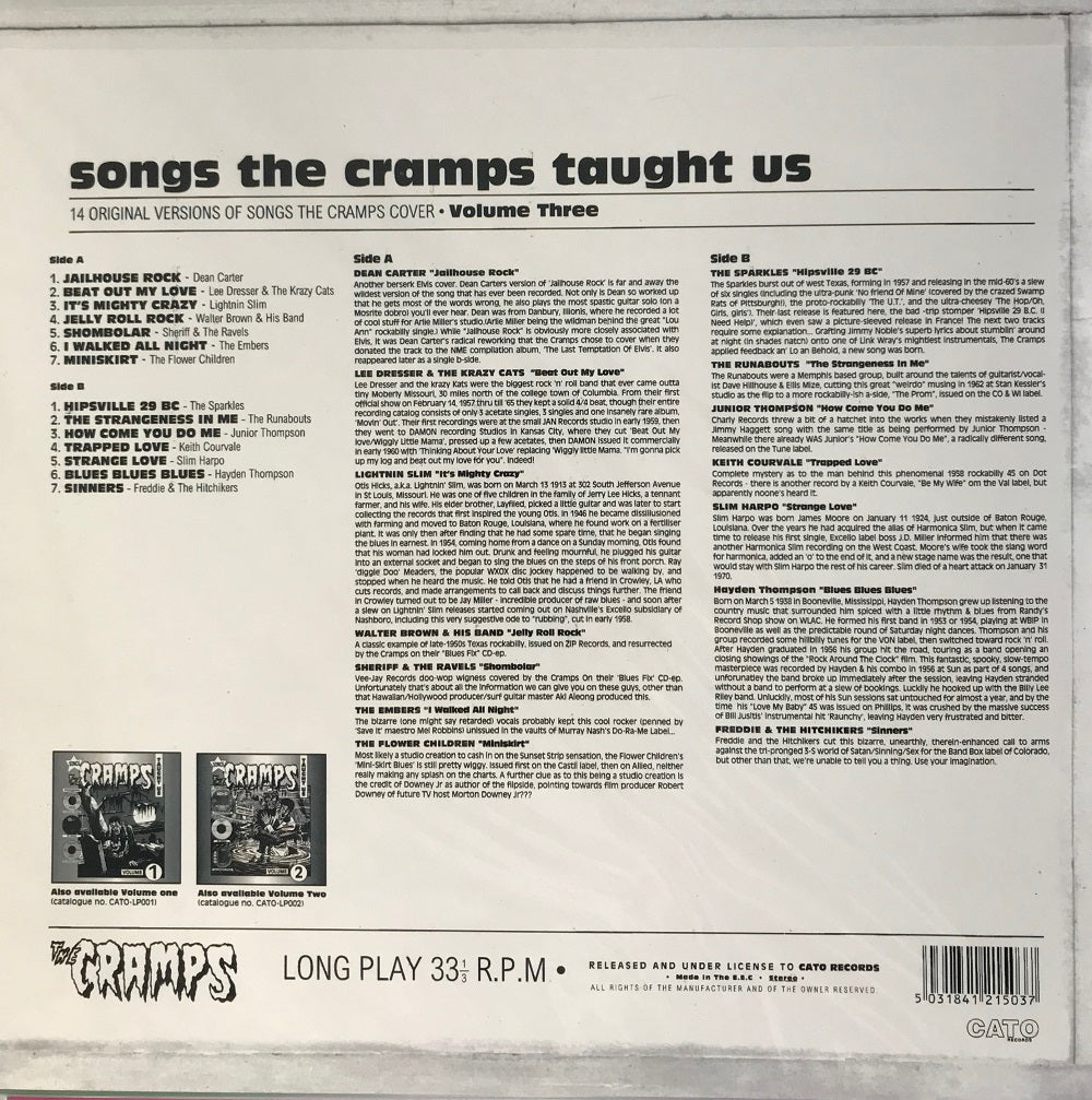 LP - VA - Songs The Cramps Taught Us Vol. 3