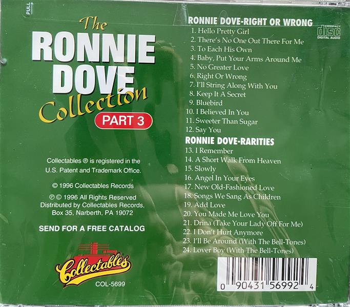 CD - Ronnie Dove - Ronnie Dove Collection, Part 3