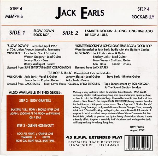 Single - Jack Earls - Slow down, Rock Bop, I started rocking a l
