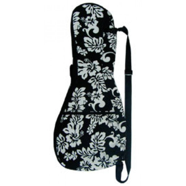 Ukulele Case - Deluxe Canvas - Black Floral - Standard - CL