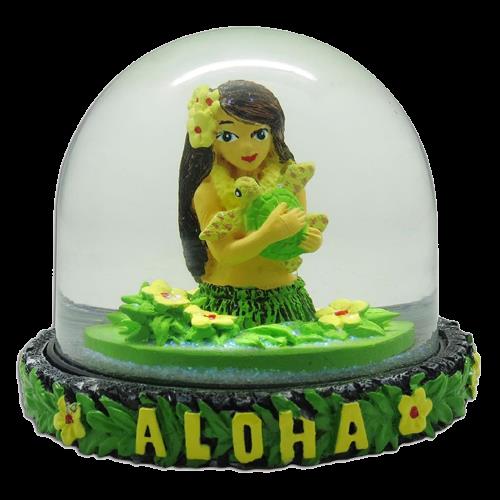 Water Globe - Hula Girl w/Honu