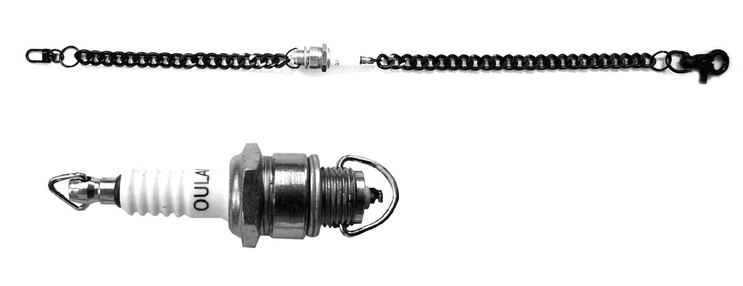 Geldbeutelkette schwarz mit Zündkerze