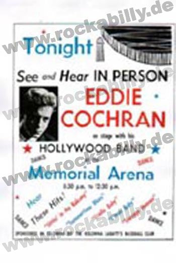 Poster DIN A3 - Eddie Cochran - Tonight