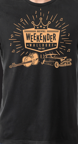 Girl-Shirt - Walldorf Weekender Krone 2025 (Schwarz)