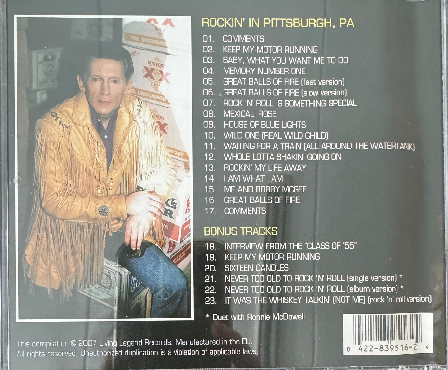 CD - Jerry Lee Lewis - Rockin' In Pittsburgh, PA