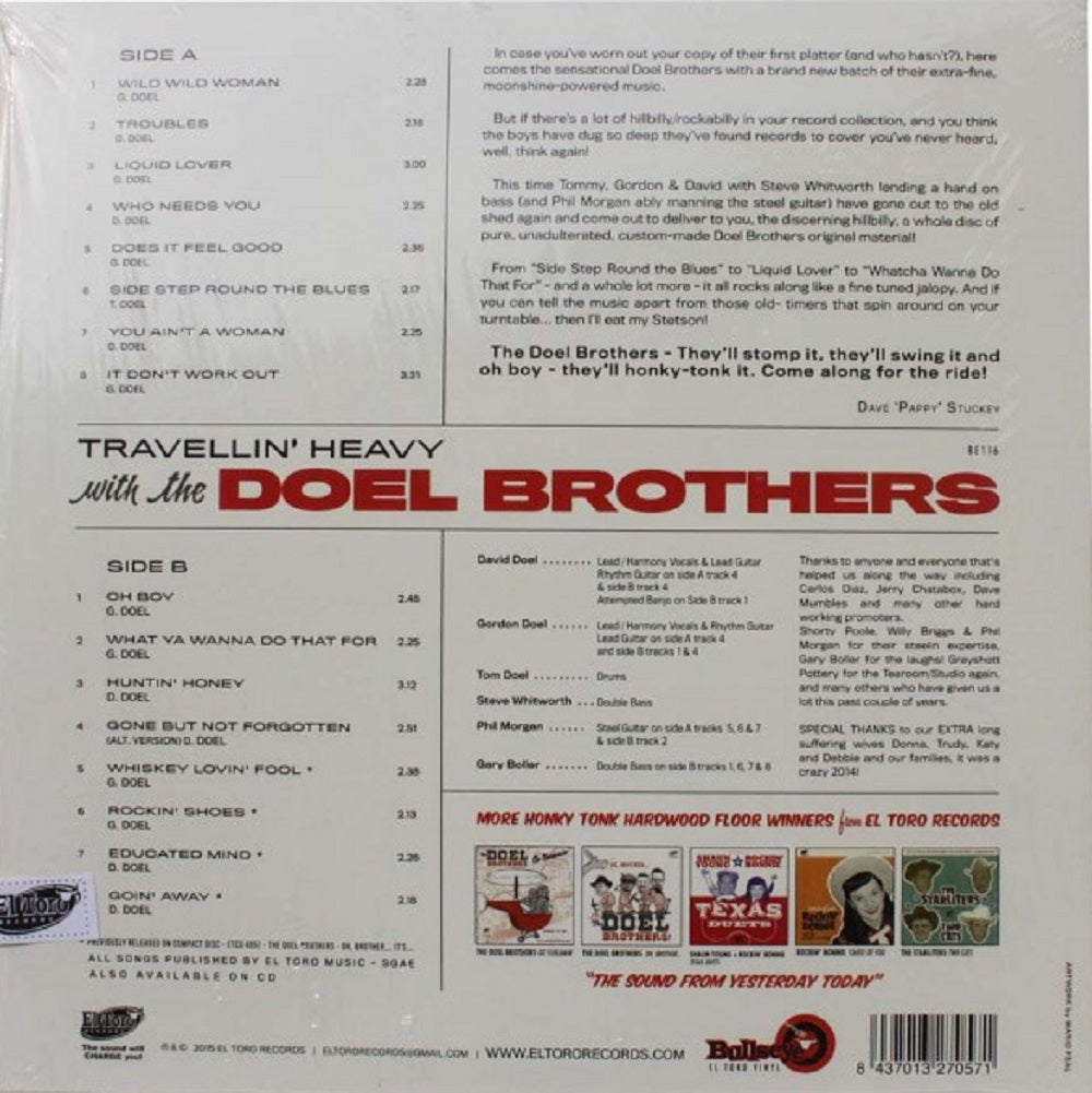 LP - Doel Brothers - Travellin' Heavy With The Doel Brothers + CD
