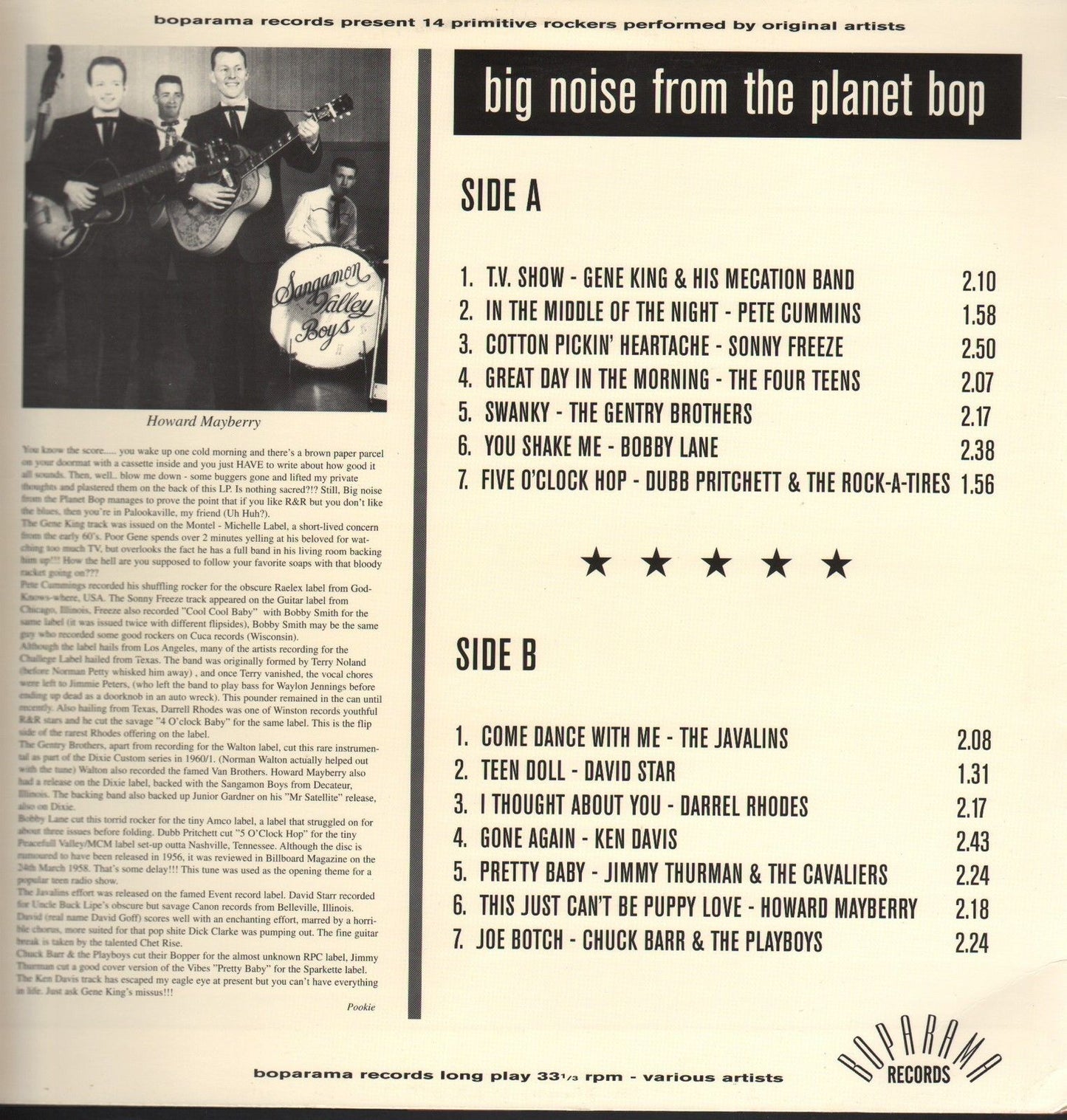 LP - VA - Big Noise From The Planet Bop Vol. 1