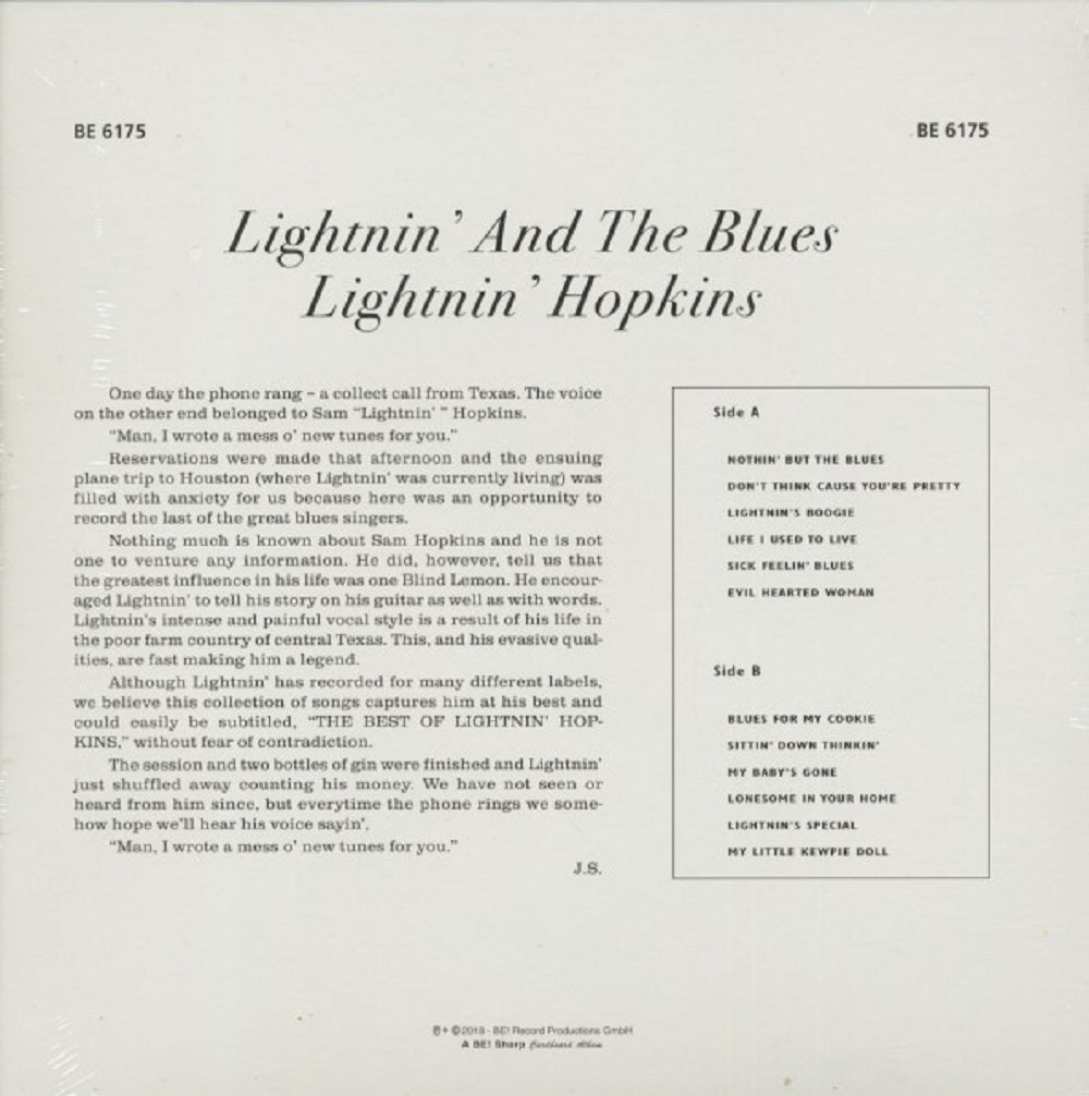 LP - Lightnin' Hopkins - Lightnin' And The Blues