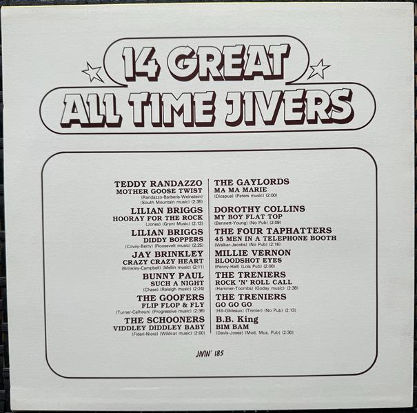 LP - VA - 14 Great All-Time Jivers Vol. 1-4 (vollständige Serie)