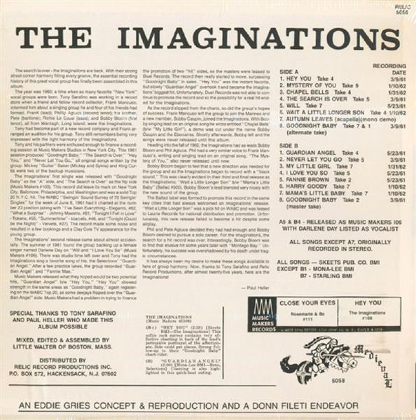 LP - Imaginations - Tony Sarafino Presents