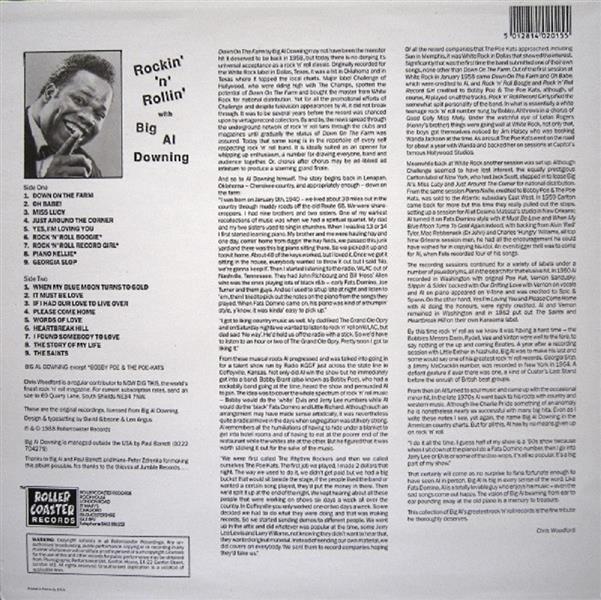 LP - Big Al Downing With Bobby Poe & The Poe-Cats - Down On The