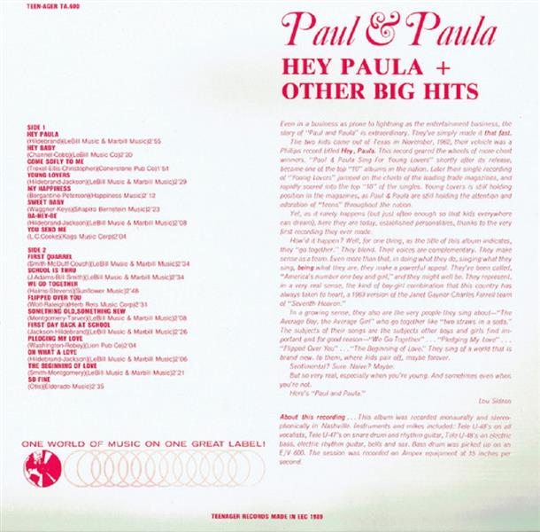LP - Paul & Paula - Hey Paula