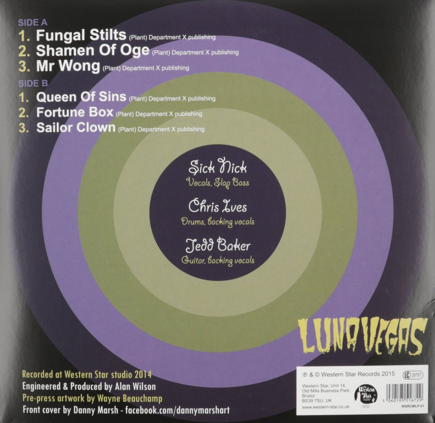 10inch - Luna Vegas - From The Travelling Minstrels Of Doom